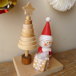 クリスマス限定！置物　(サンタとツリー)A 3枚目の画像