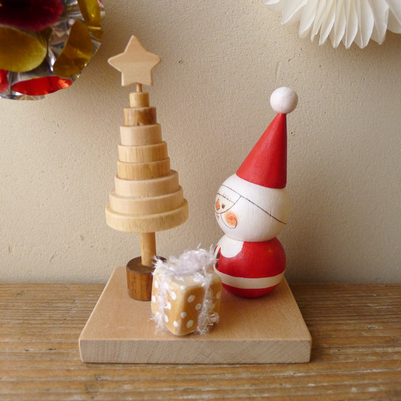 クリスマス限定！置物　(サンタとツリー)A 5枚目の画像