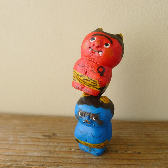 コロポックン人形　「赤オニ青オニ」 1枚目の画像