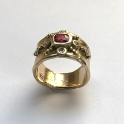 Shield Ring with Red Spinel 3枚目の画像