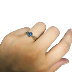 Cornflower Blue Sapphire Comet Ring（彗星リング） 2枚目の画像