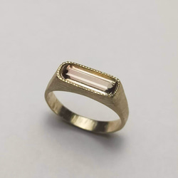 Bi-colour tourmaline signet ring 4枚目の画像