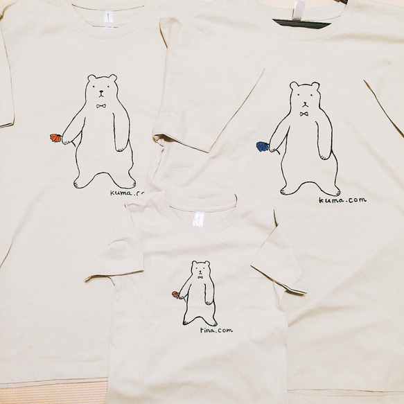 セット価格仲良しfamily シンプルしろくまのTシャツ 1枚目の画像