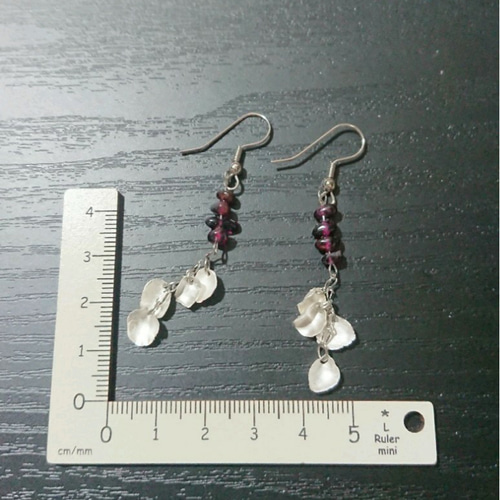 華 ~ アートクレイシルバー ピアス ピアス（フック・チェーン