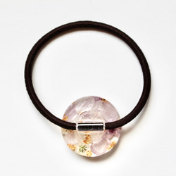 藤色紫陽花ヘアゴム 4枚目の画像