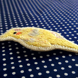 オカメインコの手刺繍ブローチセット<sujja（シューニャ）> 3枚目の画像