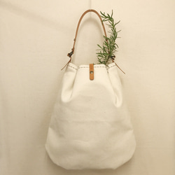 法式長麵包的褶bag袋（手工縫製/皮帶將是Furoshiki袋的腰帶！） 第1張的照片