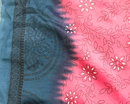 【未使用】インド製サリー布　5m id_saree_798_7bb.jpg