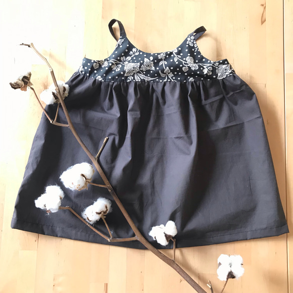 リバティプリント キャミワンピ バックリボン 2枚目の画像