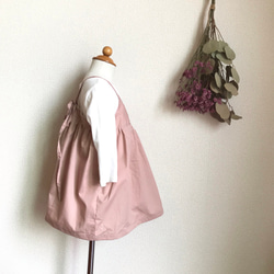 リバティプリント キャミワンピ バックリボン 4枚目の画像