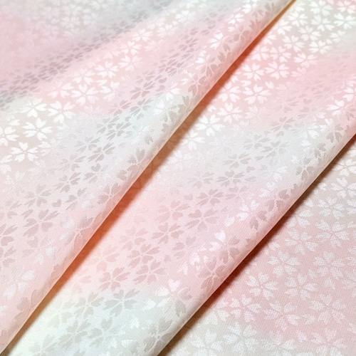 【美品】長襦袢　袷　正絹　桜模様　グラデーション 京美 お宮参り着物 女の子 赤ちゃん 絹100％ 正絹初着 青紫