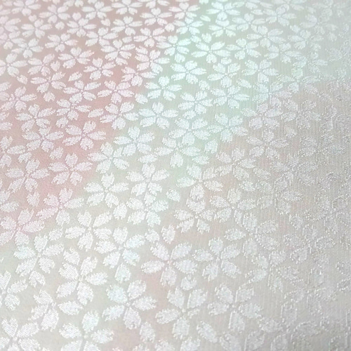 正絹長襦袢地 はぎれ【桜模様織り出し】ピンク 50cm はぎれ