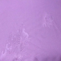 正絹着物地 はぎれ【流水に蛇籠模様織り出し】紫 ５０cm 2枚目の画像