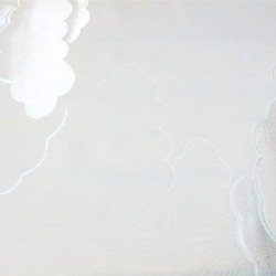 正絹 長襦袢地 綸子 はぎれ【雲模様織り出し】薄いピンク ５０cm 2枚目の画像