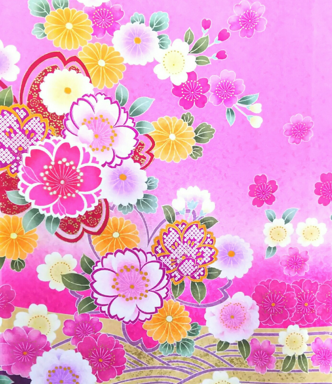 正絹 着物 振袖地 はぎれ ④ １８０cm 5,023円