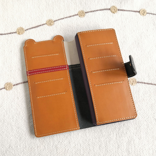 ガバッと開く小銭入れ＊パンダさんの長財布 ボックスタイプ 長財布