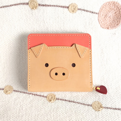 りんこちゃんページ やりくり財布 ◎お買い得◎桜色イタリアンレザーのコロンとしたミニ財布 三
