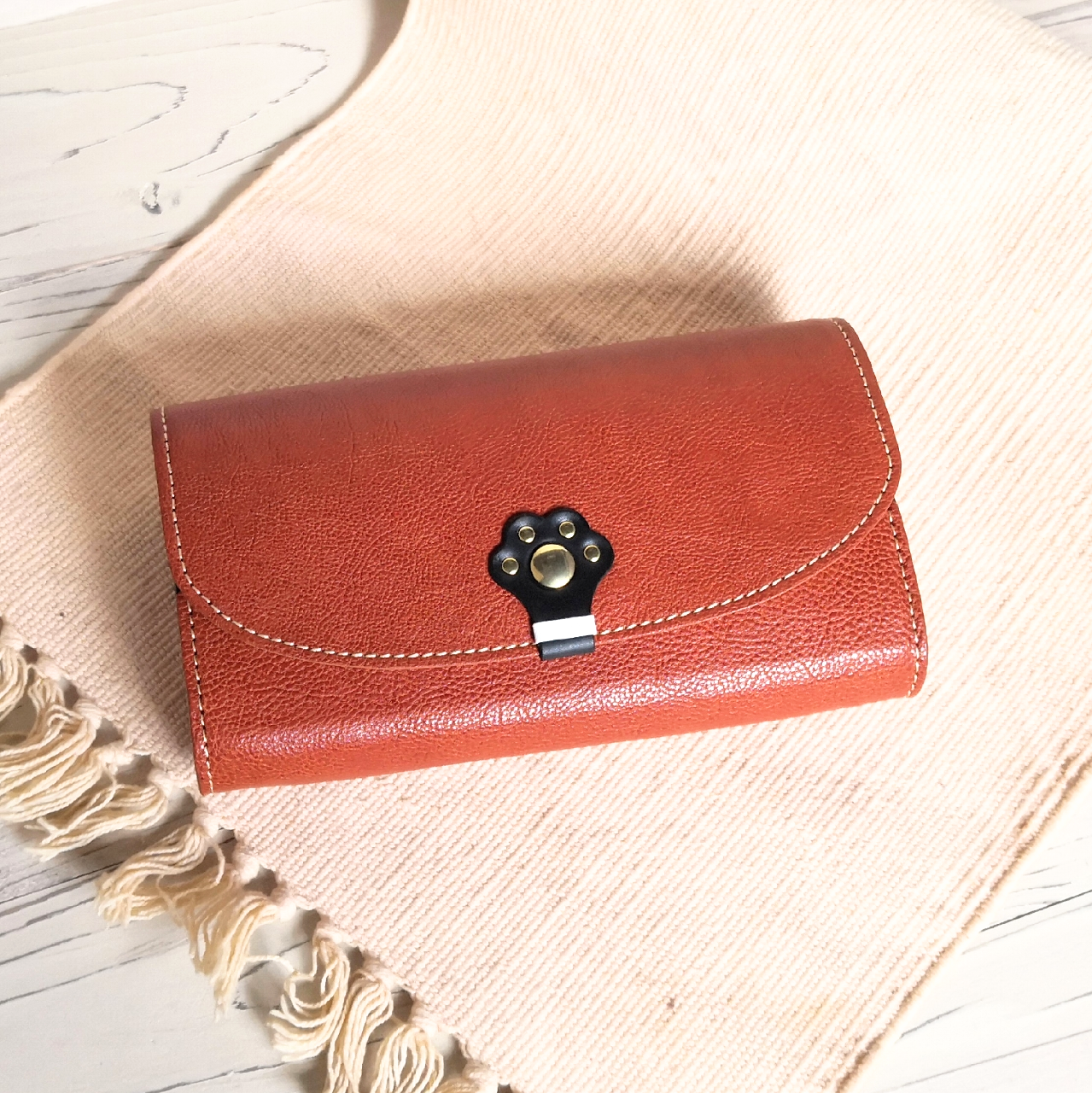 ＊cat's paw＊肉球 長財布(ゆったりサイズ)／がま口バージョン