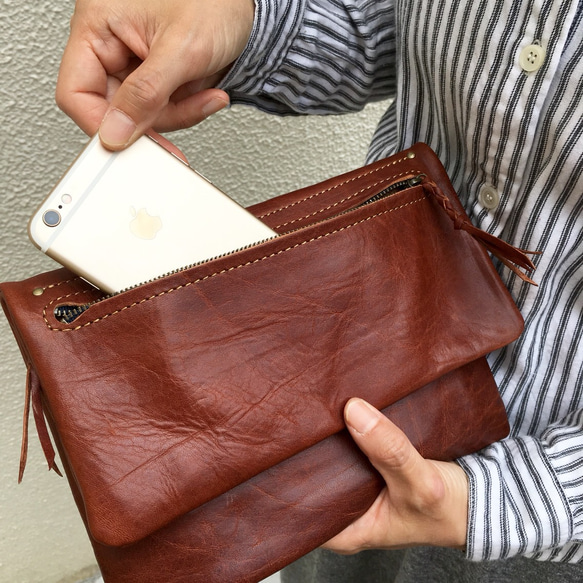 marso Leather Clutch Bag 2枚目の画像