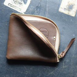 Short Zip Wallet (Dark Brown) 2枚目の画像