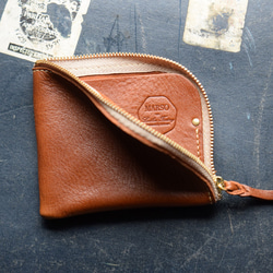 Short Zip Wallet (Classic Brown) 2枚目の画像