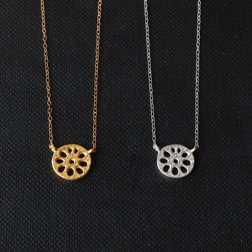 レンコンネックレス〔 sv / gold plating or rhodium plating レンコンネックレス〔 sv / gold plating or rhodium plating