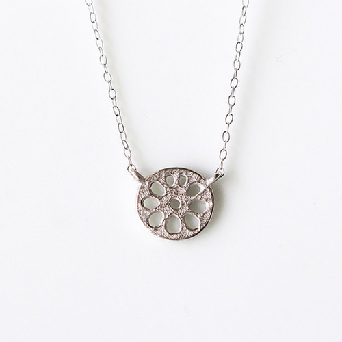 レンコンネックレス〔 sv / gold plating or rhodium plating