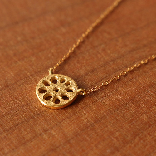 レンコンネックレス〔 sv / gold plating or rhodium plating
