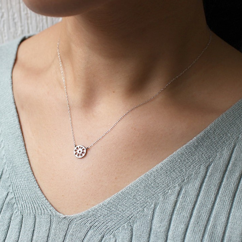 レンコンネックレス〔 sv / gold plating or rhodium plating レンコンネックレス〔 sv / gold plating or rhodium plating