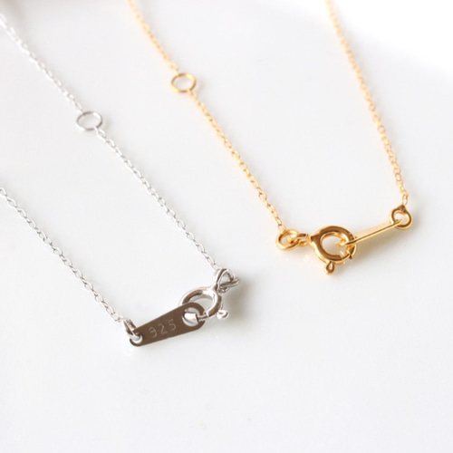 レンコンネックレス〔 sv / gold plating or rhodium plating
