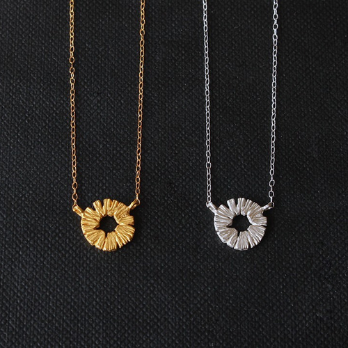 パイナップルネックレス〔 sv / gold plating or rhodium