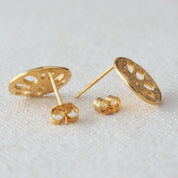 レンコンピアス M〔 sv / gold plating or rhodium plating 〕 3枚目の画像