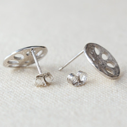 レンコンピアス M〔 sv / gold plating or rhodium plating 〕 6枚目の画像