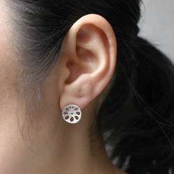 レンコンピアス M〔 sv / gold plating or rhodium plating 〕 7枚目の画像