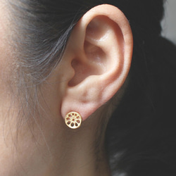 レンコンピアス S〔 sv / gold plating or rhodium plating 〕 4枚目の画像