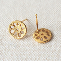 レンコンピアス S〔 sv / gold plating or rhodium plating 〕 3枚目の画像