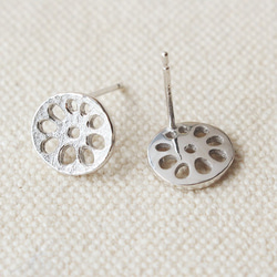 レンコンピアス S〔 sv / gold plating or rhodium plating 〕 6枚目の画像