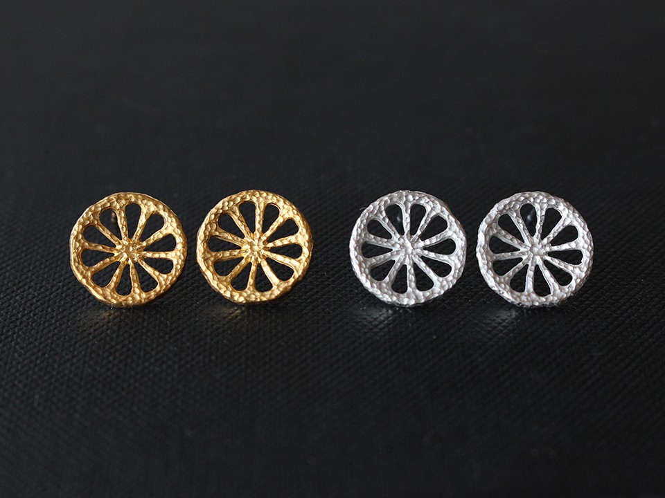 レモンピアス イヤリング M〔 sv / gold plating or rhodium plating 〕受注生産