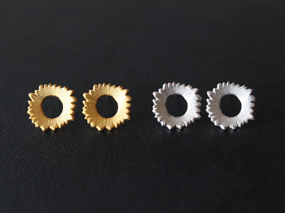 ゴーヤピアス イヤリング M〔 sv / gold plating or rhodium plating 〕受注生産