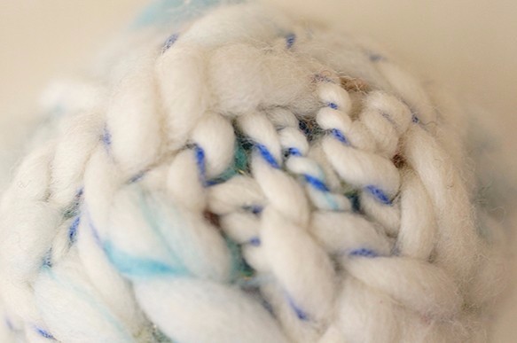 採用手紡針織裝飾品碗 - 色帶（藍色）的公主 -  S 第8張的照片