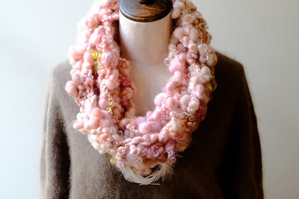 天女の羽衣｜手紡ぎ糸のスヌード｜モヘア 