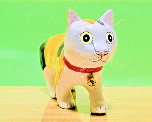 三毛猫（大）置物＃29（紙粘土と新聞紙） その他置物 工房TAKA