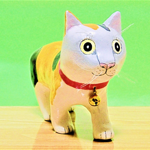 三毛猫（大）置物＃29（紙粘土と新聞紙） その他置物 工房TAKA