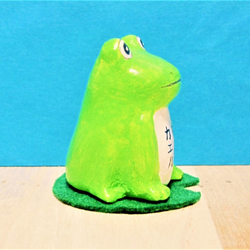 黄緑のカエル（小）置物＃11 その他置物 工房TAKA 通販 11476376