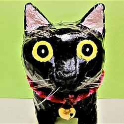 黒猫（大）置物＃6（ペーパータオルと新聞紙） 5枚目の画像