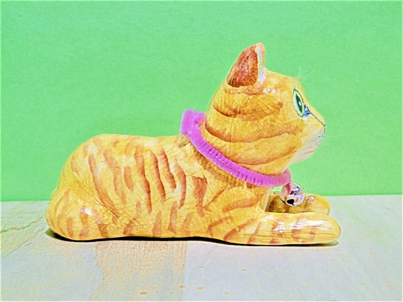 茶トラ猫（中）置物＃115（石粉粘土と新聞紙） 人気・おすすめ｜使いやすい・旅行におすすめ 品質保証 全国発送 正規品・日本国内発送・安心保証付き