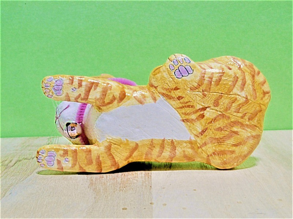 茶トラ猫（中）置物＃115（石粉粘土と新聞紙） 人気・おすすめ｜使いやすい・旅行におすすめ 品質保証 全国発送 正規品・日本国内発送・安心保証付き