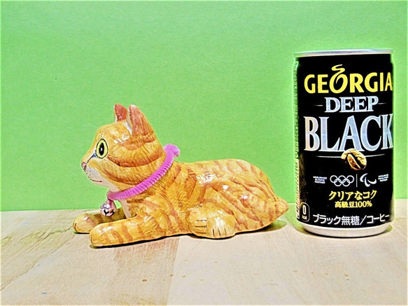 茶トラ猫（中）置物＃115（石粉粘土と新聞紙） 人気・おすすめ｜使いやすい・旅行におすすめ 品質保証 全国発送 正規品・日本国内発送・安心保証付き