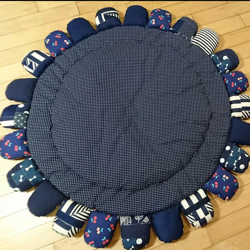 ☆サニーマット☆ No.233 ダークネイビー ドット&チェリー 2WAYタイプ