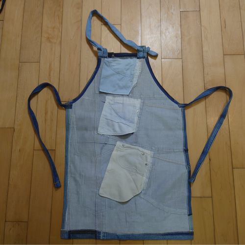 No.1185ハンドメイド☆ブランケット2点☆デニムリメイク☆パッチ
